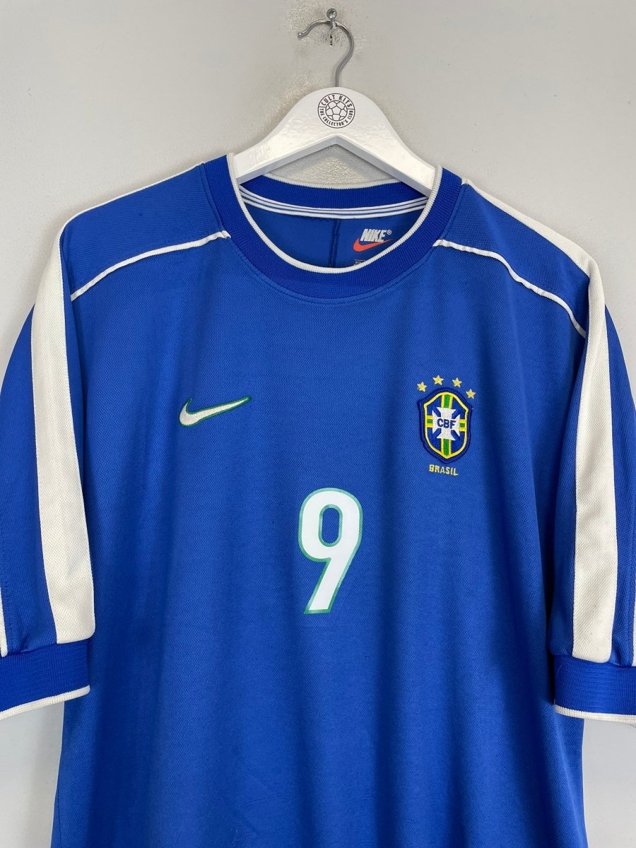 1998/00 BRAZIL RONALDO 9 AWAY SHIRT (L) NIKE - Cult Kits - Large - Buy Vintage Football Shirts, Authentic Retro Football Shirts For Sale, Classic Football Shirts & Soccer Jersey