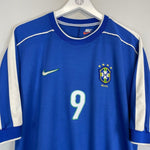 1998/00 BRAZIL RONALDO 9 AWAY SHIRT (L) NIKE - Cult Kits - Large - Buy Vintage Football Shirts, Authentic Retro Football Shirts For Sale, Classic Football Shirts & Soccer Jersey