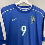 Shop 1998/00 BRAZIL RONALDO #9 AWAY SHIRT (L) NIKE, classic football shirts, vintage football shirts & retro soccer jerseys at Cult Kits