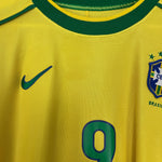 Shop 1998/00 BRAZIL RONALDO #9 HOME SHIRT (L) NIKE, classic football shirts, vintage football shirts & retro soccer jerseys at Cult Kits