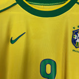 Shop 1998/00 BRAZIL RONALDO #9 HOME SHIRT (L) NIKE, classic football shirts, vintage football shirts & retro soccer jerseys at Cult Kits