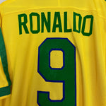 Shop 1998/00 BRAZIL RONALDO #9 HOME SHIRT (L) NIKE, classic football shirts, vintage football shirts & retro soccer jerseys at Cult Kits
