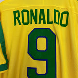 Shop 1998/00 BRAZIL RONALDO #9 HOME SHIRT (L) NIKE, classic football shirts, vintage football shirts & retro soccer jerseys at Cult Kits