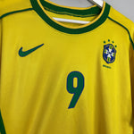 Shop 1998/00 BRAZIL RONALDO #9 HOME SHIRT (L) NIKE, classic football shirts, vintage football shirts & retro soccer jerseys at Cult Kits