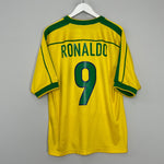 Shop 1998/00 BRAZIL RONALDO #9 HOME SHIRT (L) NIKE, classic football shirts, vintage football shirts & retro soccer jerseys at Cult Kits
