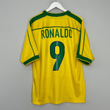 Shop 1998/00 BRAZIL RONALDO #9 HOME SHIRT (L) NIKE, classic football shirts, vintage football shirts & retro soccer jerseys at Cult Kits