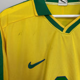Shop 1998/00 BRAZIL RONALDO #9 HOME SHIRT (L) NIKE, classic football shirts, vintage football shirts & retro soccer jerseys at Cult Kits