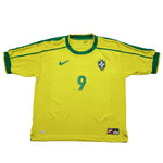 Buy 1998/00 Brazil Ronaldo 9 Home Shirt (L) Nike ~ Free worldwide shipping available ~ Authentic Vintage Football Shirts from Cult Kits