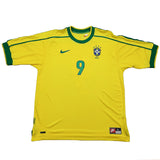 Buy 1998/00 Brazil Ronaldo 9 Home Shirt (L) Nike ~ Free worldwide shipping available ~ Authentic Vintage Football Shirts from Cult Kits