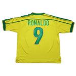 Buy 1998/00 Brazil Ronaldo 9 Home Shirt (L) Nike ~ Free worldwide shipping available ~ Authentic Vintage Football Shirts from Cult Kits