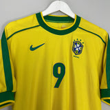 Shop 1998/00 BRAZIL RONALDO #9 HOME SHIRT (M) NIKE, classic football shirts, vintage football shirts & retro soccer jerseys at Cult Kits