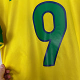 Shop 1998/00 BRAZIL RONALDO #9 HOME SHIRT (M) NIKE, classic football shirts, vintage football shirts & retro soccer jerseys at Cult Kits