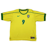 Buy 1998/00 Brazil Ronaldo 9 Home Shirt (M) Nike ~ Free worldwide shipping available ~ Authentic Vintage Football Shirts from Cult Kits