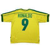 Buy 1998/00 Brazil Ronaldo 9 Home Shirt (M) Nike ~ Free worldwide shipping available ~ Authentic Vintage Football Shirts from Cult Kits