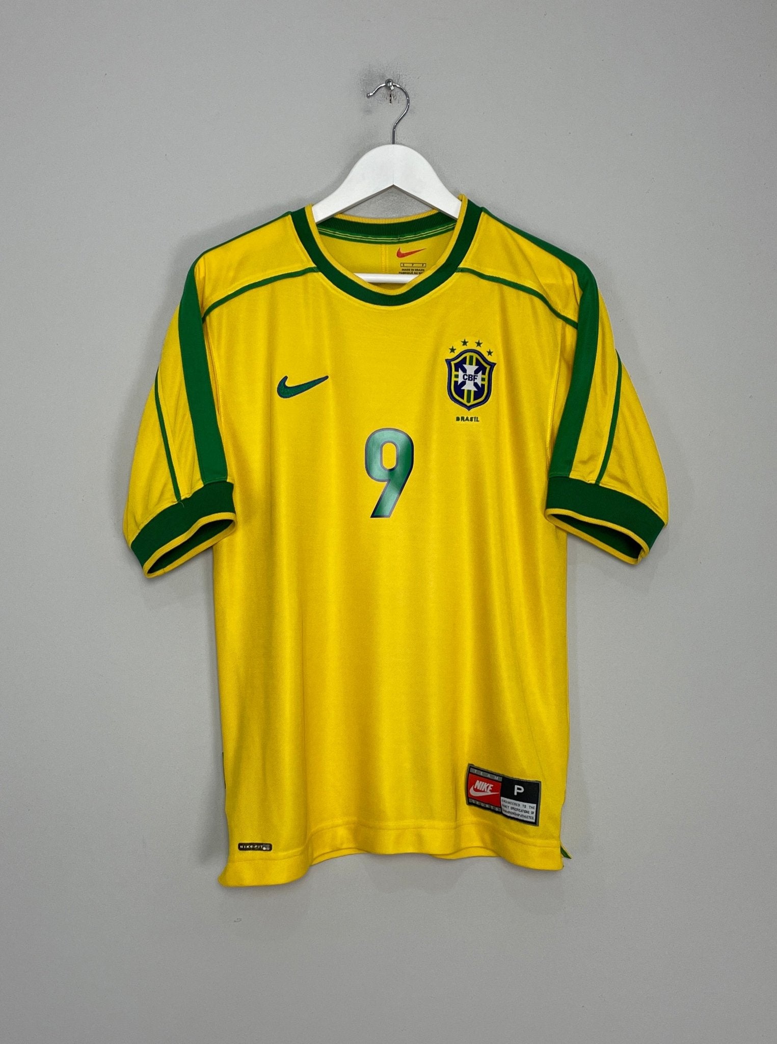 Shop 1998/00 BRAZIL RONALDO #9 HOME SHIRT (S) NIKE, classic football shirts, vintage football shirts & retro soccer jerseys at Cult Kits