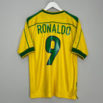 Shop 1998/00 BRAZIL RONALDO #9 HOME SHIRT (S) NIKE, classic football shirts, vintage football shirts & retro soccer jerseys at Cult Kits