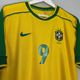 Shop 1998/00 BRAZIL RONALDO #9 HOME SHIRT (S) NIKE, classic football shirts, vintage football shirts & retro soccer jerseys at Cult Kits