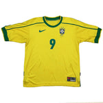 Buy 1998/00 BRAZIL RONALDO 9 HOME SHIRT (S) NIKE ~ Free worldwide shipping available ~ Authentic Vintage Football Shirts from Cult Kits