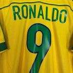 Shop 1998/00 BRAZIL RONALDO #9 HOME SHIRT (S) NIKE, classic football shirts, vintage football shirts & retro soccer jerseys at Cult Kits