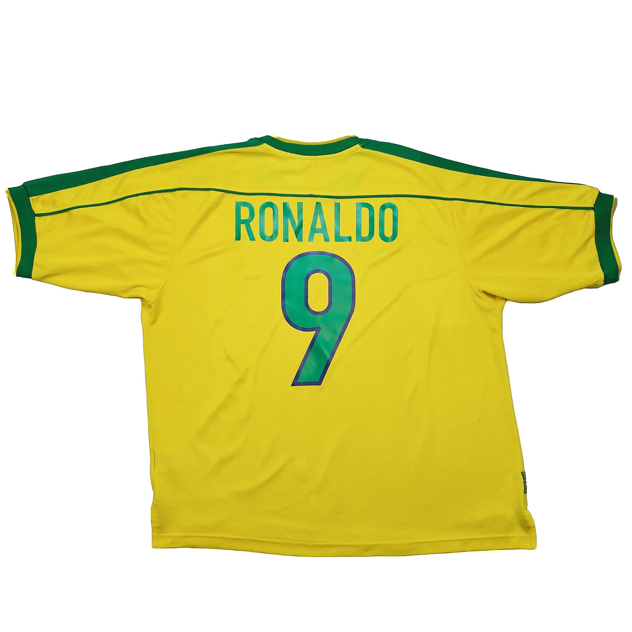Buy 1998/00 Brazil Ronaldo 9 Home Shirt (XL) Nike ~ Free worldwide shipping available ~ Authentic Vintage Football Shirts from Cult Kits