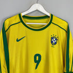 Shop 1998/00 BRAZIL RONALDO #9 HOME SHIRT (XL) NIKE, classic football shirts, vintage football shirts & retro soccer jerseys at Cult Kits