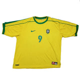 Buy 1998/00 Brazil Ronaldo 9 Home Shirt (XL) Nike ~ Free worldwide shipping available ~ Authentic Vintage Football Shirts from Cult Kits