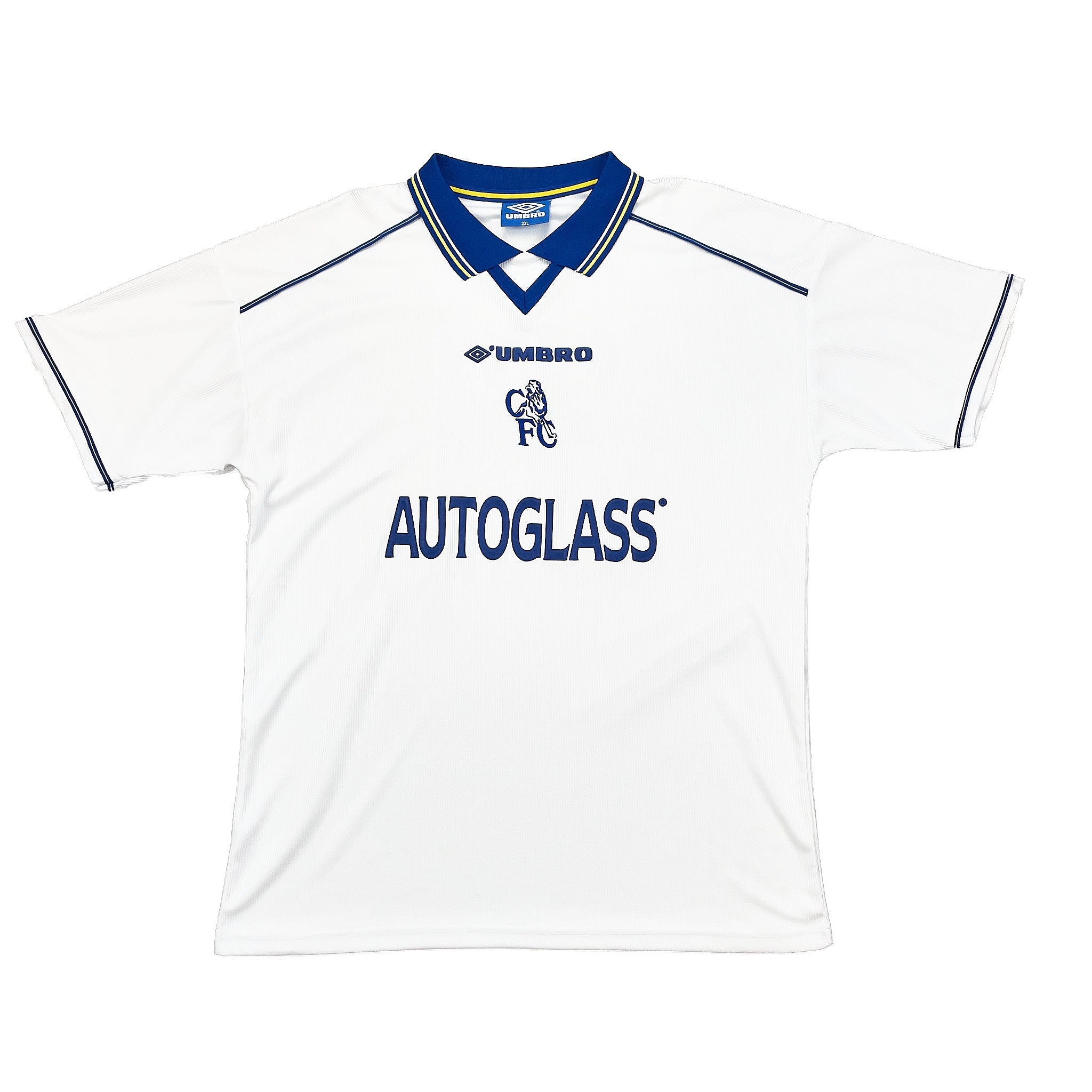 Buy 1998/00 CHELSEA WEAH 31 AWAY SHIRT (XXL) UMBRO ~ Free worldwide shipping available ~ Authentic Vintage Football Shirts from Cult Kits