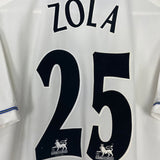 Shop 1998/00 CHELSEA ZOLA #25 AWAY SHIRT (L) UMBRO, classic football shirts, vintage football shirts & retro soccer jerseys at Cult Kits