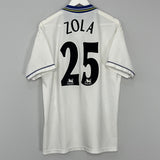 Shop 1998/00 CHELSEA ZOLA #25 AWAY SHIRT (L) UMBRO, classic football shirts, vintage football shirts & retro soccer jerseys at Cult Kits