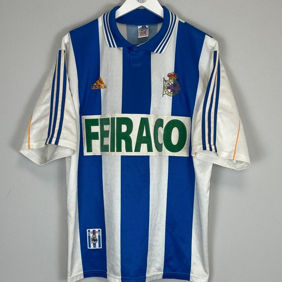 1998/00 DEPORTIVO LA CORUNA HOME SHIRT (L) ADIDAS - Cult Kits - Large - Buy Vintage Football Shirts, Authentic Retro Football Shirts For Sale, Classic Football Shirts & Soccer Jersey