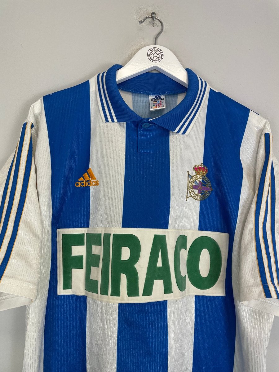 1998/00 DEPORTIVO LA CORUNA HOME SHIRT (L) ADIDAS - Cult Kits - Large - Buy Vintage Football Shirts, Authentic Retro Football Shirts For Sale, Classic Football Shirts & Soccer Jersey