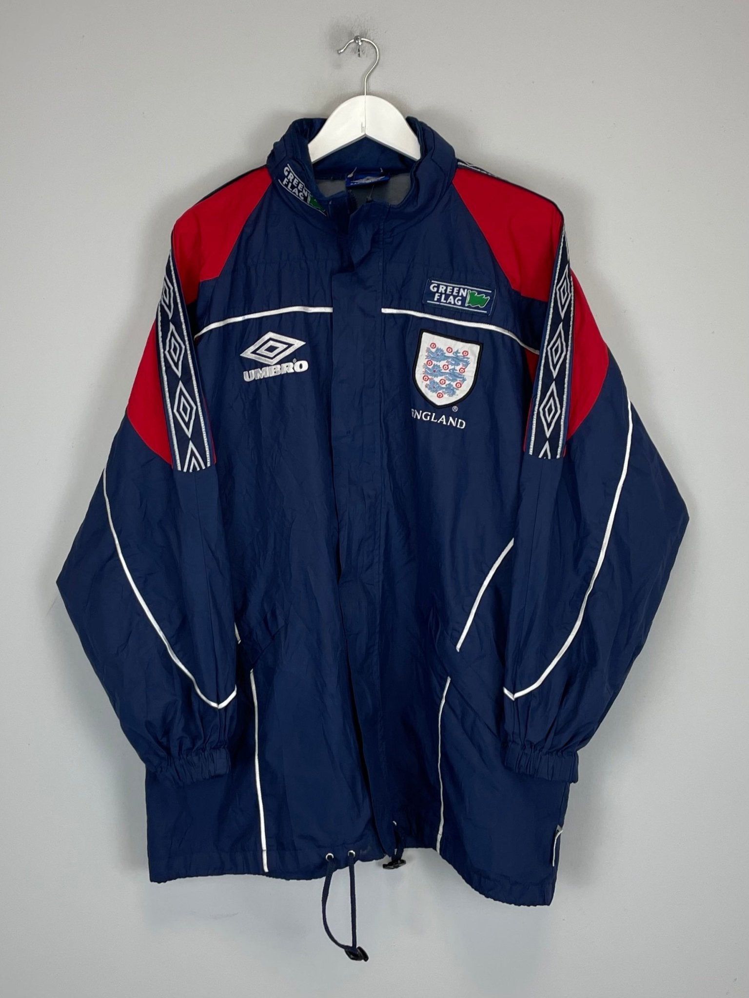 Shop 1998/00 ENGLAND JACKET (L) UMBRO, classic football shirts, vintage football shirts & retro soccer jerseys at Cult Kits