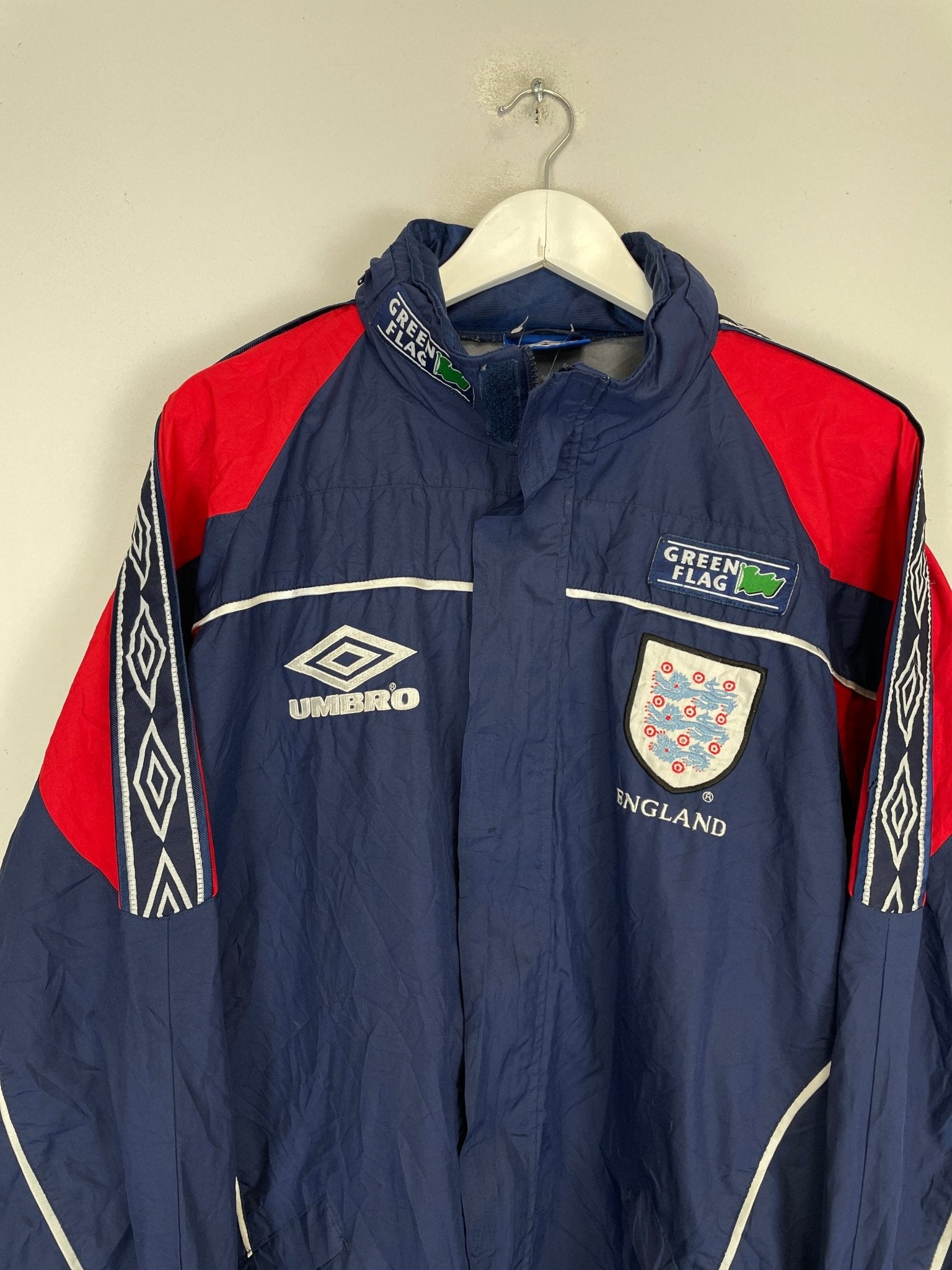 Shop 1998/00 ENGLAND JACKET (L) UMBRO, classic football shirts, vintage football shirts & retro soccer jerseys at Cult Kits
