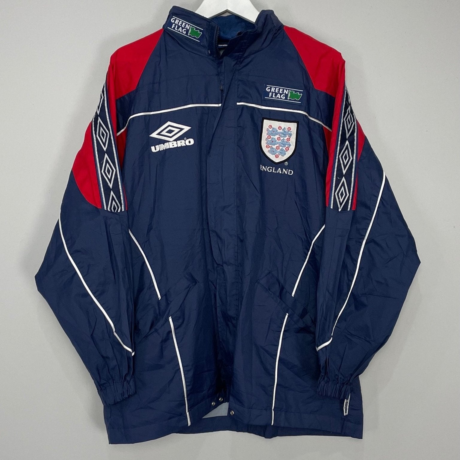Shop 1998/00 ENGLAND TRACK JACKET (S) UMBRO, classic football shirts, vintage football shirts & retro soccer jerseys at Cult Kits
