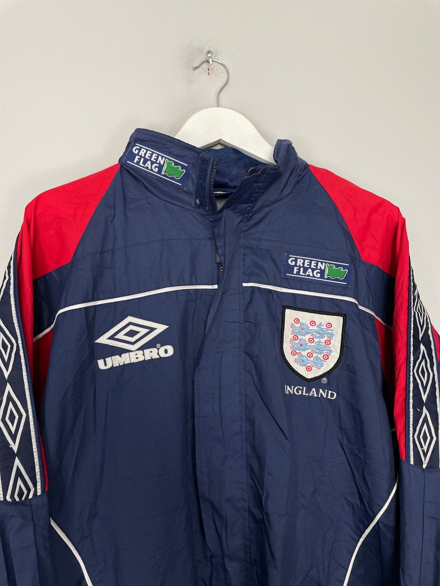 Shop 1998/00 ENGLAND TRACK JACKET (S) UMBRO, classic football shirts, vintage football shirts & retro soccer jerseys at Cult Kits