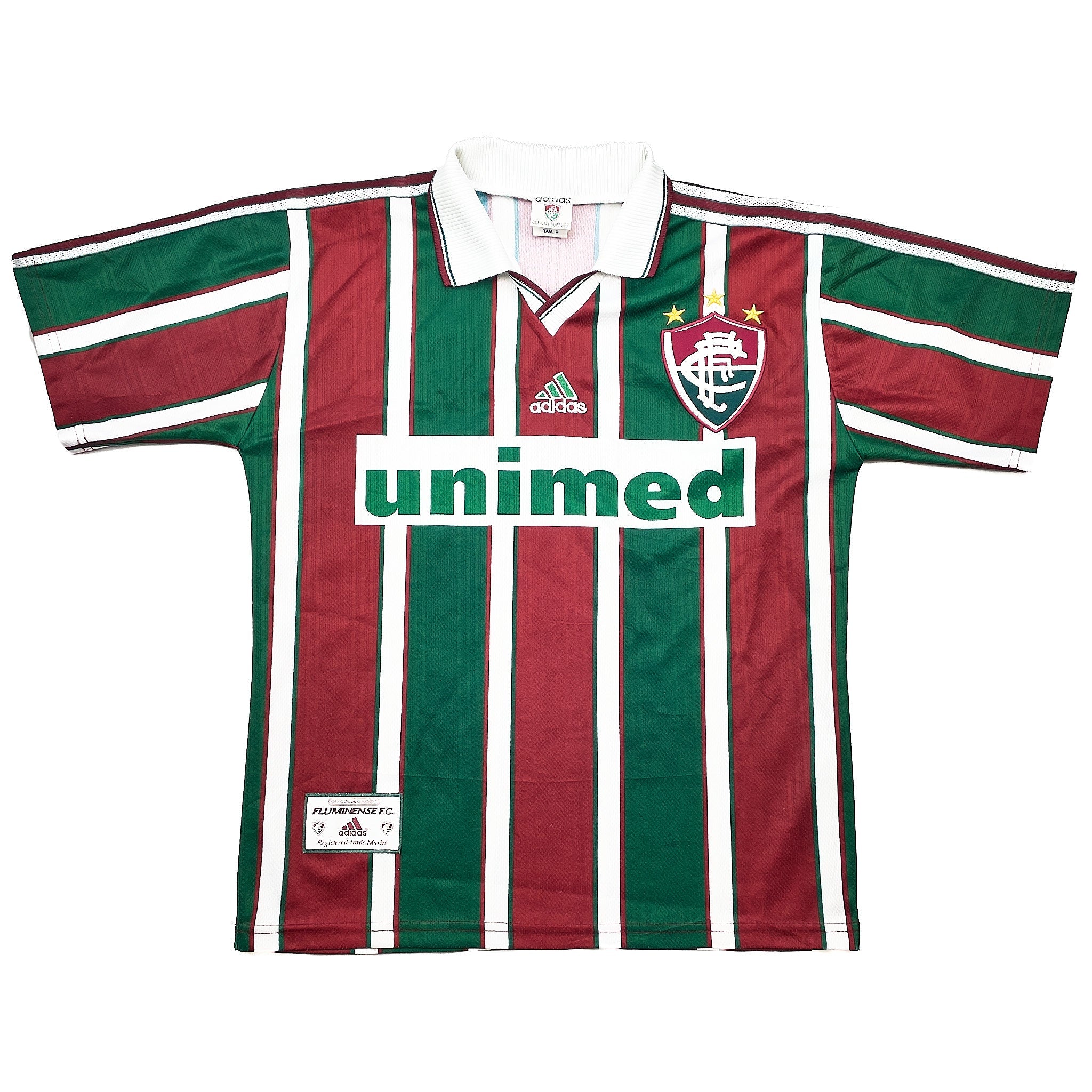 Buy 1998/00 Fluminense 7 Home Shirt (S) Adidas ~ Free worldwide shipping available ~ Authentic Vintage Football Shirts from Cult Kits
