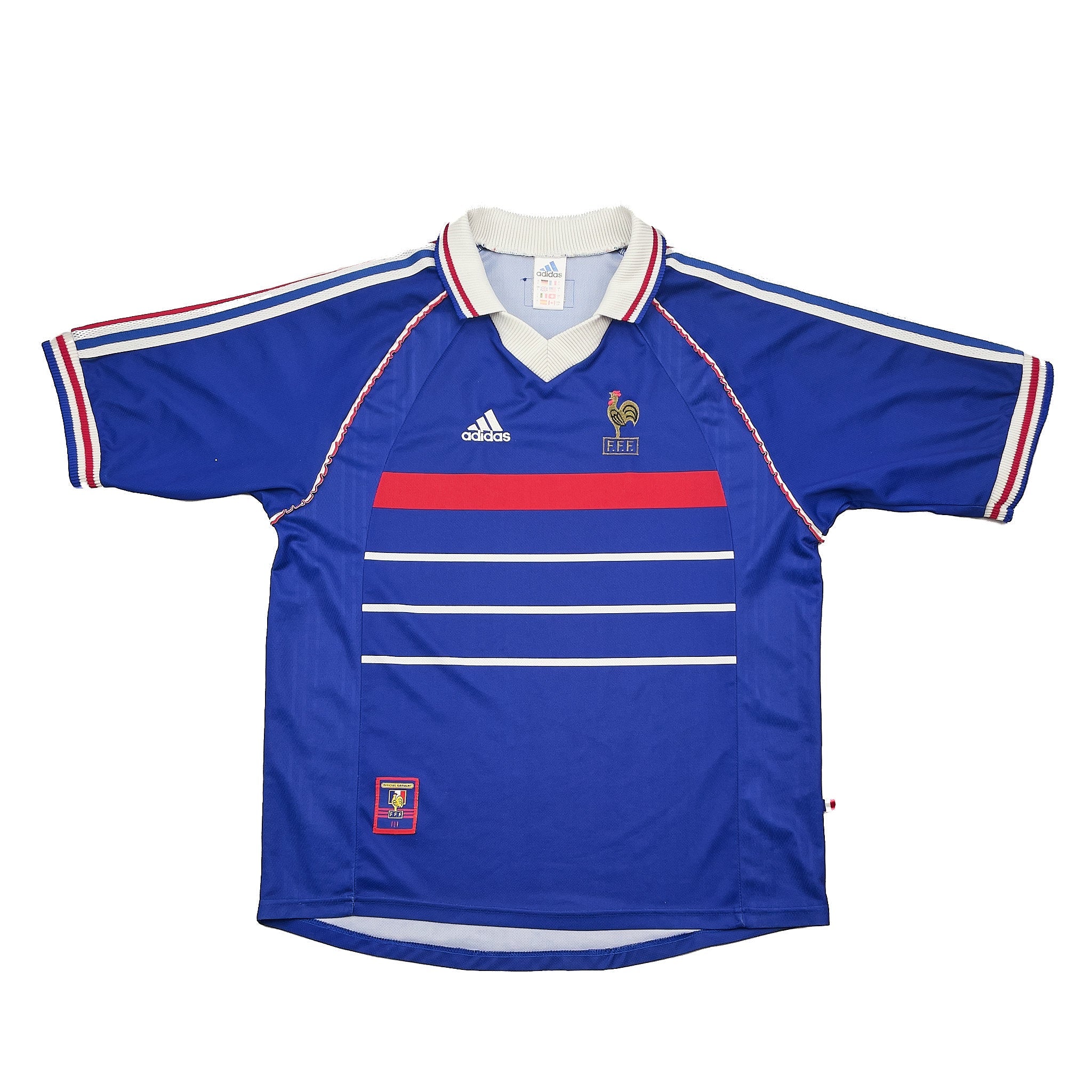 Buy 1998/00 France Home Shirt (L) Adidas ~ Free worldwide shipping ~ Authentic Vintage Football Shirts from Cult Kits
