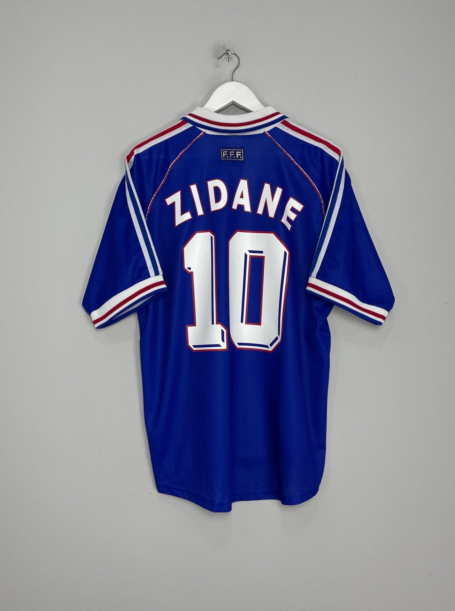 Shop 1998/00 FRANCE ZIDANE #10 HOME SHIRT (L) ADIDAS, classic football shirts, vintage football shirts & retro soccer jerseys at Cult Kits