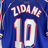 1998/00 FRANCE ZIDANE 10 HOME SHIRT (L) ADIDAS - Cult Kits - Large - Buy Vintage Football Shirts, Authentic Retro Football Shirts For Sale, Classic Football Shirts & Soccer Jersey