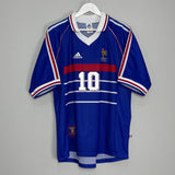 Shop 1998/00 FRANCE ZIDANE #10 HOME SHIRT (L) ADIDAS, classic football shirts, vintage football shirts & retro soccer jerseys at Cult Kits