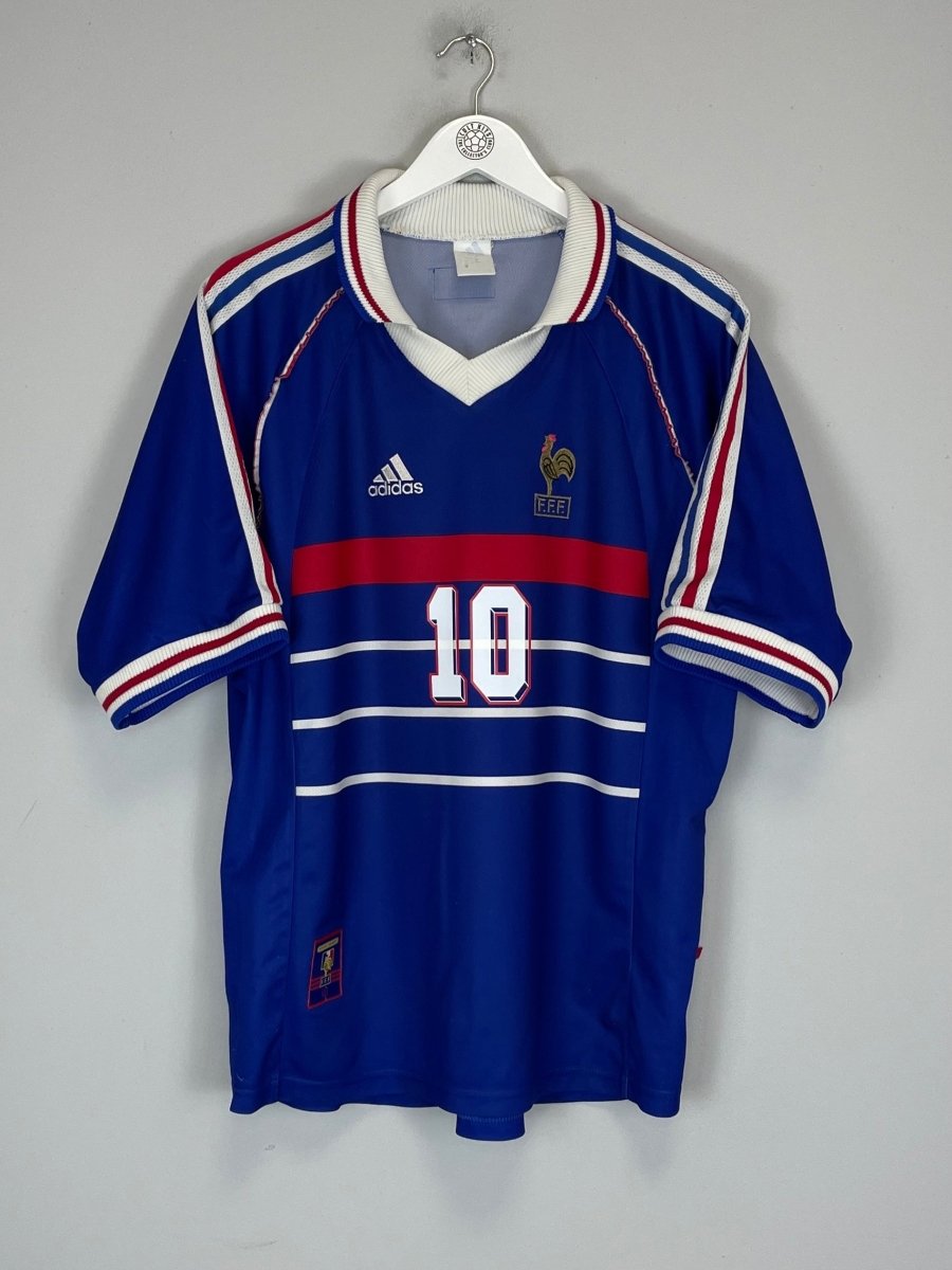 1998/00 FRANCE ZIDANE 10 HOME SHIRT (L) ADIDAS - Cult Kits - Large - Buy Vintage Football Shirts, Authentic Retro Football Shirts For Sale, Classic Football Shirts & Soccer Jersey