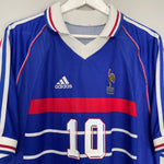 Shop 1998/00 FRANCE ZIDANE #10 HOME SHIRT (L) ADIDAS, classic football shirts, vintage football shirts & retro soccer jerseys at Cult Kits