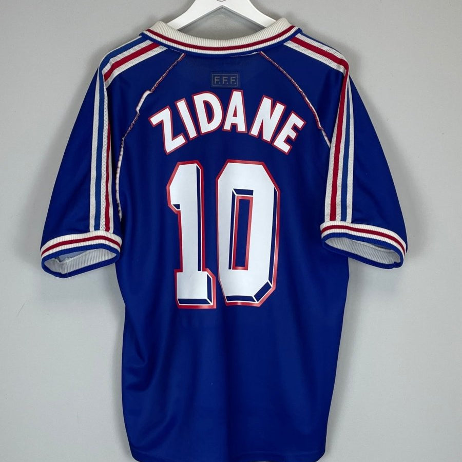 1998/00 FRANCE ZIDANE 10 HOME SHIRT (L) ADIDAS - Cult Kits - Large - Buy Vintage Football Shirts, Authentic Retro Football Shirts For Sale, Classic Football Shirts & Soccer Jersey