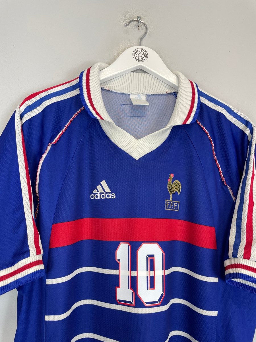 1998/00 FRANCE ZIDANE 10 HOME SHIRT (L) ADIDAS - Cult Kits - Large - Buy Vintage Football Shirts, Authentic Retro Football Shirts For Sale, Classic Football Shirts & Soccer Jersey