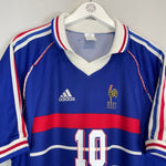 1998/00 FRANCE ZIDANE 10 HOME SHIRT (L) ADIDAS - Cult Kits - Large - Buy Vintage Football Shirts, Authentic Retro Football Shirts For Sale, Classic Football Shirts & Soccer Jersey