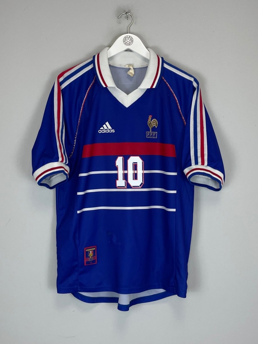 1998/00 FRANCE ZIDANE 10 HOME SHIRT (M) ADIDAS - Cult Kits - Medium - Buy Vintage Football Shirts, Authentic Retro Football Shirts For Sale, Classic Football Shirts & Soccer Jersey
