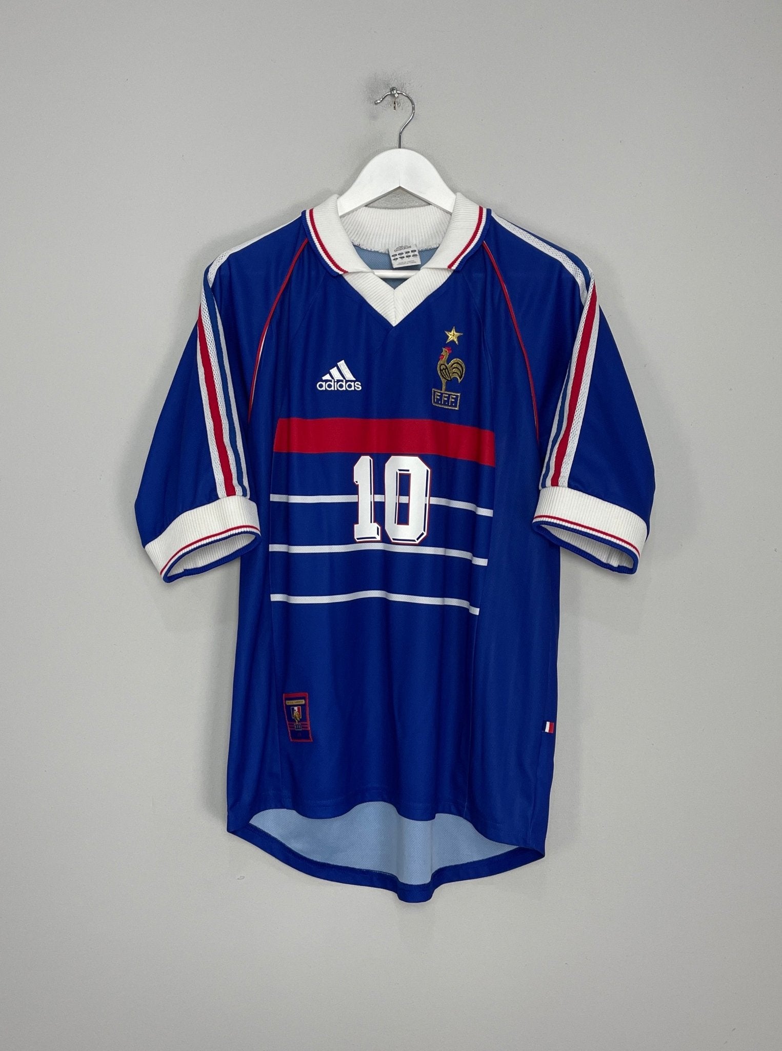 Shop 1998/00 FRANCE ZIDANE #10 HOME SHIRT (M) ADIDAS, classic football shirts, vintage football shirts & retro soccer jerseys at Cult Kits