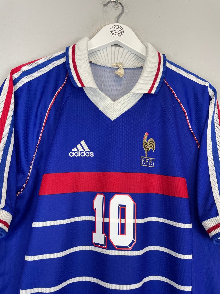 1998/00 FRANCE ZIDANE 10 HOME SHIRT (M) ADIDAS - Cult Kits - Medium - Buy Vintage Football Shirts, Authentic Retro Football Shirts For Sale, Classic Football Shirts & Soccer Jersey