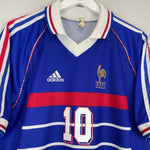1998/00 FRANCE ZIDANE 10 HOME SHIRT (M) ADIDAS - Cult Kits - Medium - Buy Vintage Football Shirts, Authentic Retro Football Shirts For Sale, Classic Football Shirts & Soccer Jersey