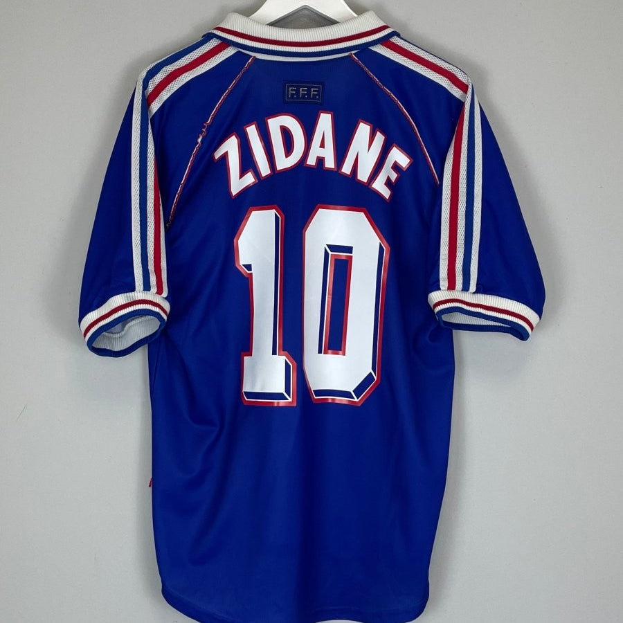 1998/00 FRANCE ZIDANE 10 HOME SHIRT (M) ADIDAS - Cult Kits - Medium - Buy Vintage Football Shirts, Authentic Retro Football Shirts For Sale, Classic Football Shirts & Soccer Jersey